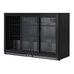 Skinplate Refrigerated Back Bar - 3 Sliding Glass Doors - 328 L - Dynasteel