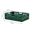 Cassa pieghevole impilabile 600 x 400 - 36 L - Verde