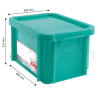 Vasca Rettangolare 15 L con Coperchio HACCP - Verde - Gilac