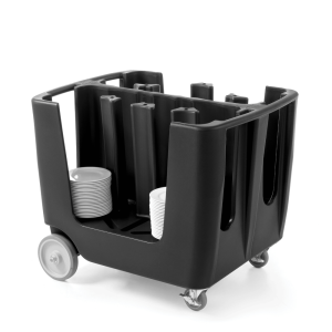 Carrello per piatti con colonne simmetriche Cambro