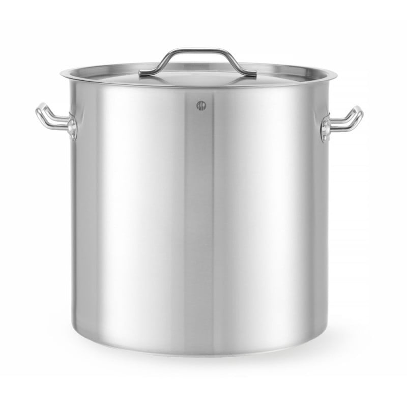 Marmitta con coperchio in acciaio inox Budget Line - 40 cm