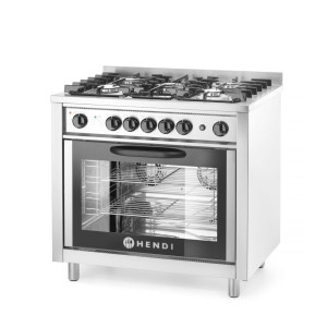 Fornello a gas - 5 fuochi con forno elettrico