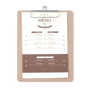 Proteggi-menu Clipboard - 185 x 245 mm