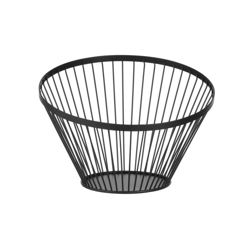 Black Oblique Fruit Basket - 300 mm Diameter