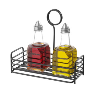 Black Rectangular Condiment Shelf