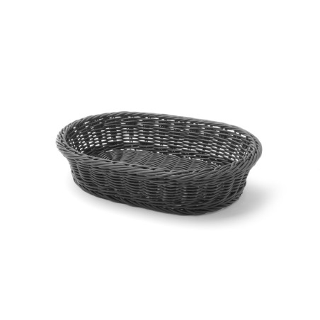 Black Oval Bread Basket - 320 x 230 mm