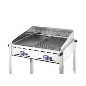 Piastra in ghisa compatibile con barbecue Greenfire - Marchio HENDI - Fourniresto