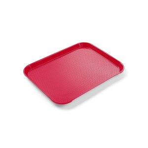 Vassoio rettangolare per fast food - Modello piccolo 265 x 345 mm - Rosso