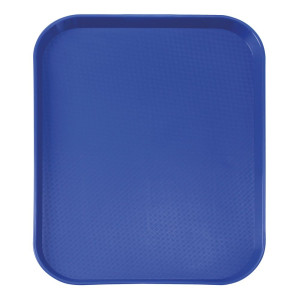 Vassoio rettangolare per fast food - Piccolo modello 265 x 345 mm - Blu