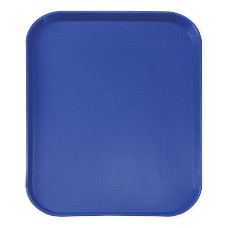 Vassoio rettangolare per fast food - Piccolo modello 265 x 345 mm - Blu