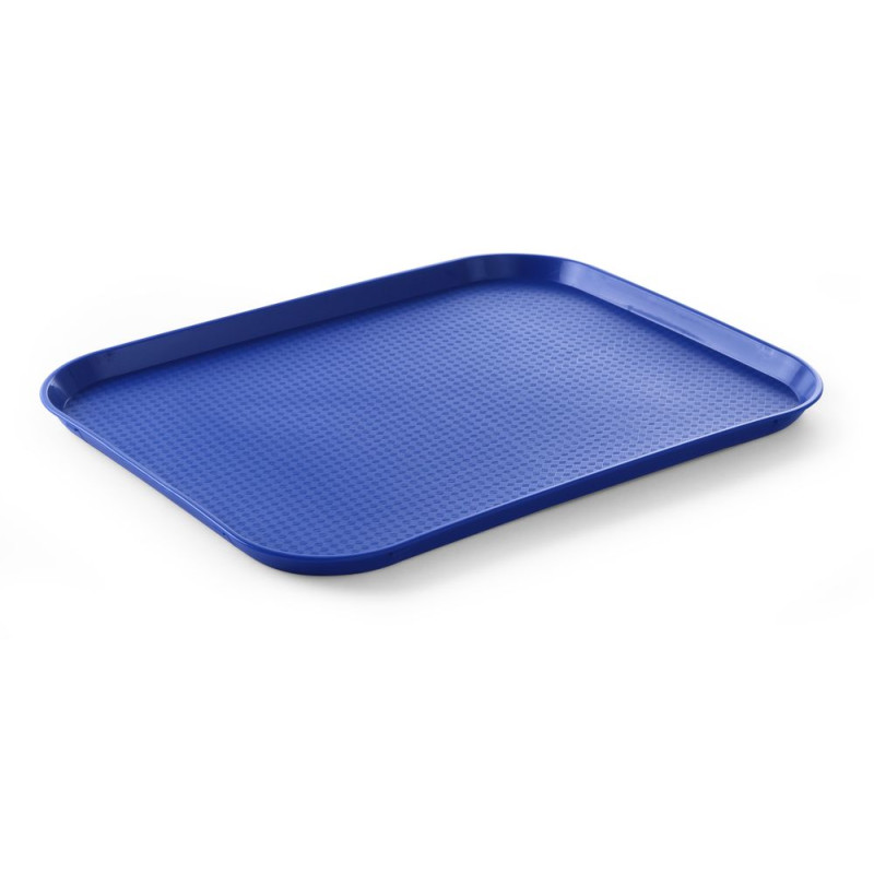 Vassoio rettangolare per fast food - Grande modello 450 x 350 mm - Blu