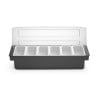 Ingredients Box - 6 Compartments in Black ABS - HENDI