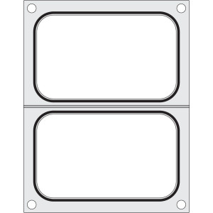 Matrice de Scellage pour Scelleuse Manuelle - 2 Compartiments 178 x 113 mm - Hendi