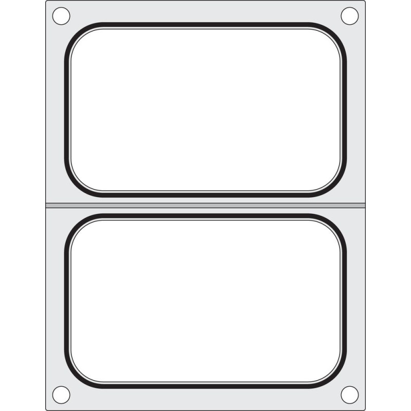 Matrice di sigillatura per sigillatrice manuale - 2 scomparti 178 x 113 mm - Hendi