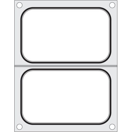 Matrice di sigillatura per sigillatrice manuale - 2 scomparti 178 x 113 mm - Hendi