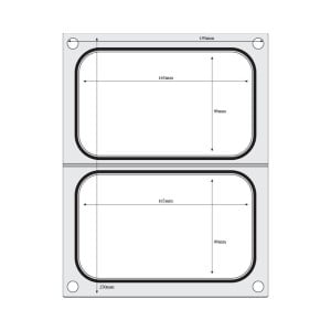 Matrice di sigillatura per sigillatrice manuale - 2 scomparti 178 x 113 mm - Hendi