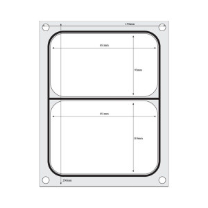 Matrice di sigillatura per sigillatrice manuale - 2 scomparti - Hendi