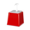 Sauce Dispenser with Pump - Red - 2.5 L - Hendi