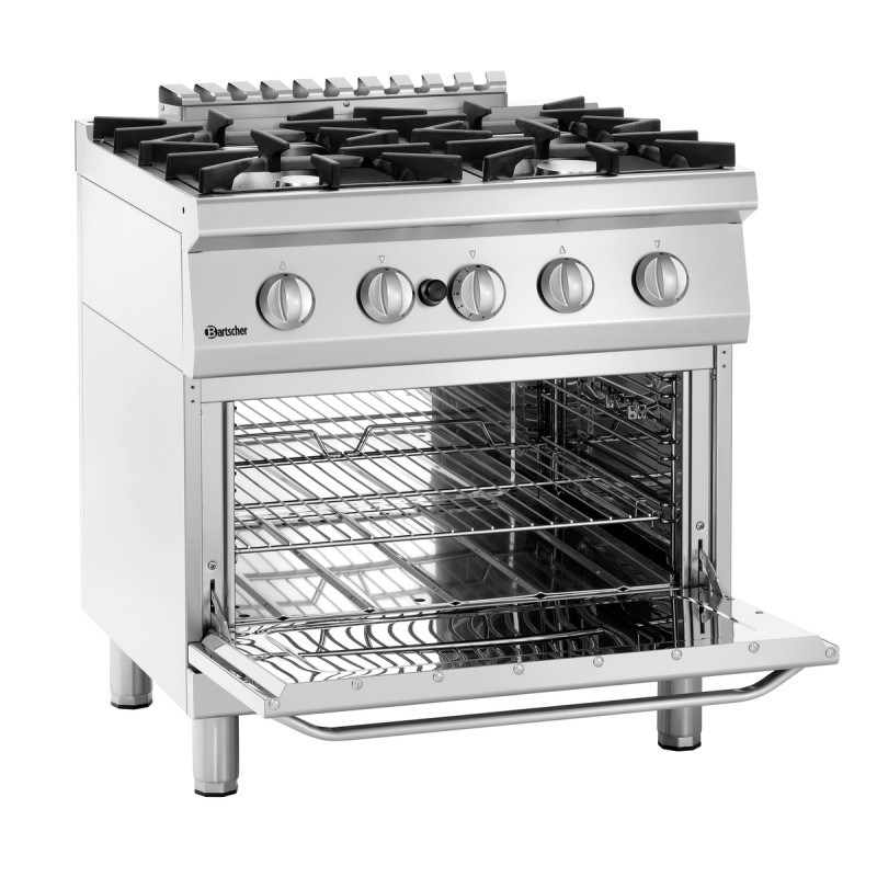 Fornello 4 Fuochi con Forno a Gas GN 2/1 Serie 700 Fornello 4 Fuochi con Forno a Gas GN 2/1 Serie 700