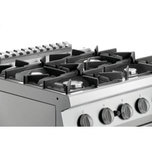 Fornello 4 Fuochi con Forno a Gas GN 2/1 Serie 700