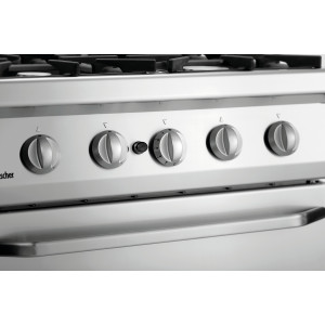 Fornello a 4 fuochi con forno a gas GN 2/1 Serie 700