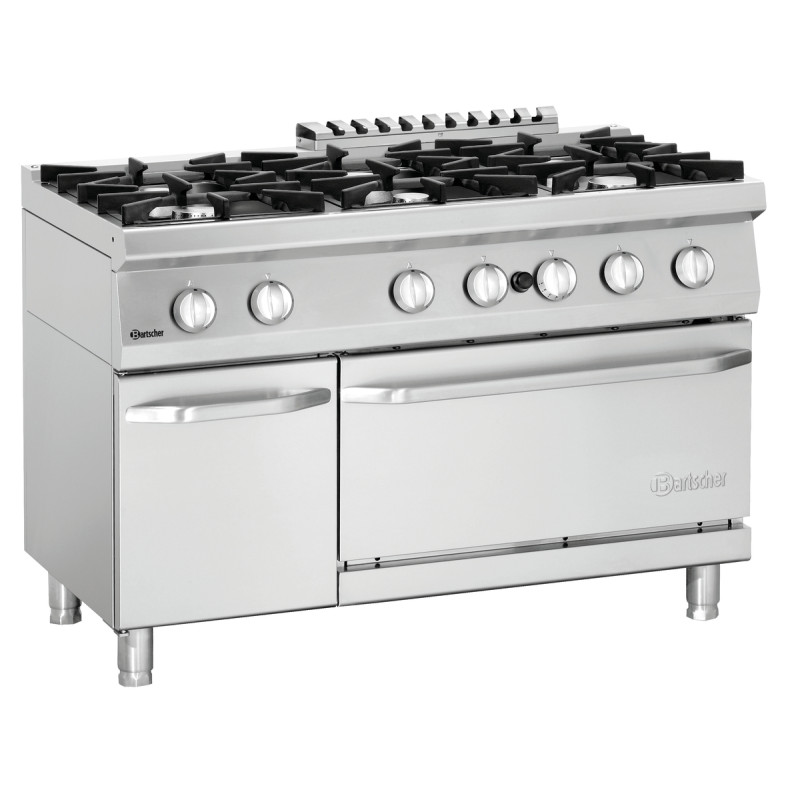 6-Burner Stove with GN 2/1 Gas Oven and Cabinet Series 700 6-Burner Stove with GN 2/1 Gas Oven and Cabinet Series 700