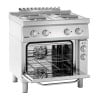 Forno a 4 fuochi con forno elettrico GN1/1 Serie 700