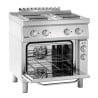 Forno a 4 piastre quadrate con forno elettrico GN1/1 Serie 700