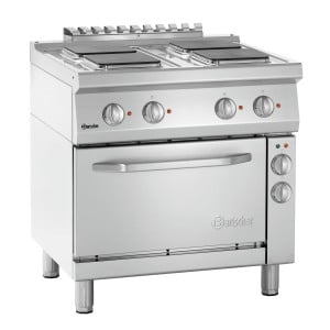 Forno a 4 piastre quadrate con forno elettrico GN1/1 Serie 700