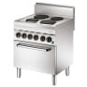 Forno a 4 fuochi con forno elettrico GN1/1 Serie 650