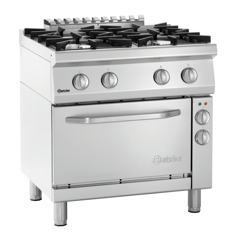 Fornello a 4 fuochi con forno elettrico GN 1/1 Serie 700