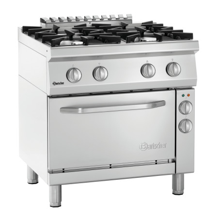 Fornello a 4 fuochi con forno elettrico GN 1/1 Serie 700