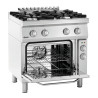 Fornello a 4 fuochi con forno elettrico GN 1/1 Serie 700