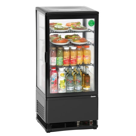 Mini Vetrina Refrigerata Professionale Bartscher - 78 L Nera