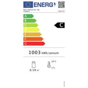 Mini Vetrina Refrigerata Professionale Bartscher - 78 L Nera