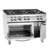 Fornello a 6 fuochi serie 900 - Forno a Gas GN 2/1 e armadio del marchio Bartscher