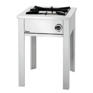 Gas stove on professional feet - 1 burner - 280 mm Bartscher 1050603