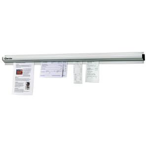 Aluminum Wall-Mounted Clipboard Holder - 610 mm