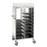 Carrello a piattaforme 443 x 343 mm e contenitori GN 1/1 - 2 x 8 livelli