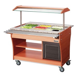 Scivolo a pioli per buffet riscaldato e refrigerato - 3 x GN 1/1