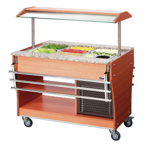 Scivolo a pioli per buffet riscaldato e refrigerato - 3 x GN 1/1