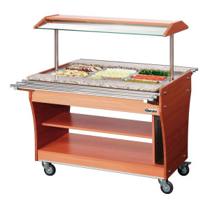 Scivolo a pioli per buffet riscaldato e refrigerato - 3 x GN 1/1