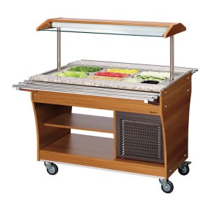 Scivolo a pioli per buffet riscaldato e refrigerato - 3 x GN 1/1