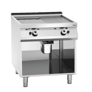 Snack Plate Width 800 - 1/2 Smooth 1/2 Grooved - Gas