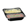 2-compartment PP tray for Semi-Automatic Sealer - Pack of 50 - Bartscher