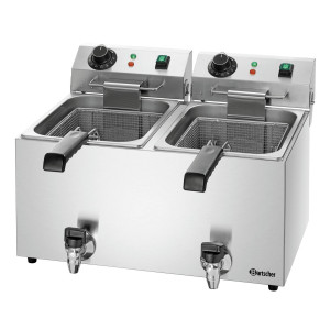 Friggitrice SNACK IV Plus Bartscher | Doppia vasca, 190°C ottimale