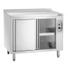 Armoire chauffante en acier inoxydable professionnelle pour cuisine.