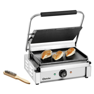 Grill a contatto Panini 1G Bartscher - Piastre lisce per snack succulenti