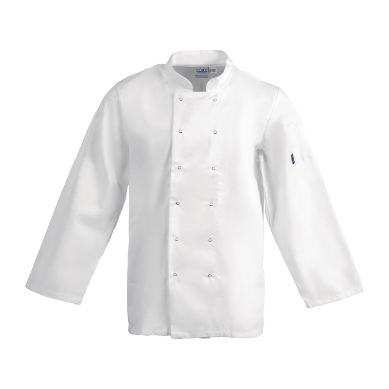 Veste De Cuisine Mixte Blanche À Manches Longues Vegas - Taille S - Whites Chefs Clothing - Fourniresto