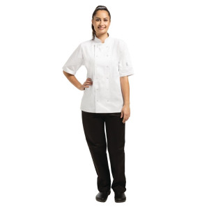 Giacca da cucina unisex bianca a maniche corte Vegas - Taglia S - Whites Chefs Clothing - Fourniresto